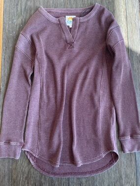 Long sleeve waffle sweater